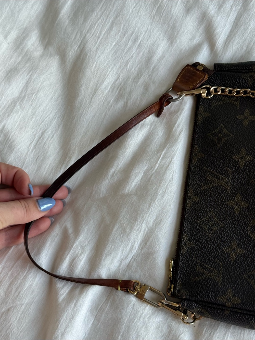 Louis Vuitton Monogram Mini Pochette in Brown and Gold - Picture 5 of 5